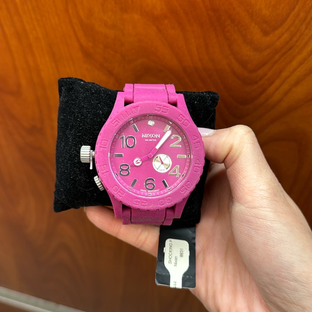 Nixon hot pink watch